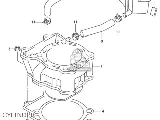 CYLINDER - DR-Z400S 2004 (K4) USA (E03) DRZ400S DR Z400S