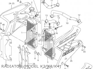 RADIATOR (MODEL K2/K3/K4) - DR-Z400S 2004 (K4) USA (E03) DRZ400S DR Z400S