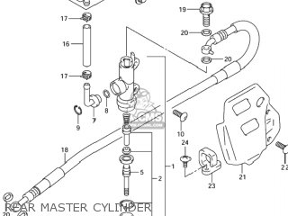 REAR MASTER CYLINDER - DR-Z400S 2004 (K4) USA (E03) DRZ400S DR Z400S