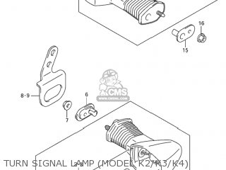 TURN SIGNAL LAMP (MODEL K2/K3/K4) - DR-Z400S 2004 (K4) USA (E03) DRZ400S DR Z400S