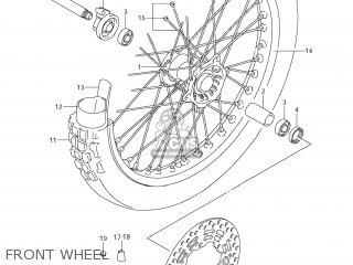 FRONT WHEEL - DR-Z400S 2005 (K5) USA (E03) DRZ400S DR Z400S
