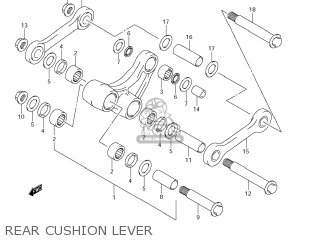 REAR CUSHION LEVER - DR-Z400S 2005 (K5) USA (E03) DRZ400S DR Z400S