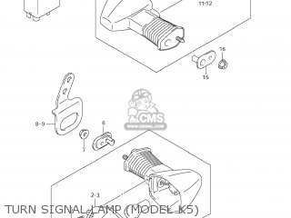 TURN SIGNAL LAMP (MODEL K5) - DR-Z400S 2005 (K5) USA (E03) DRZ400S DR Z400S