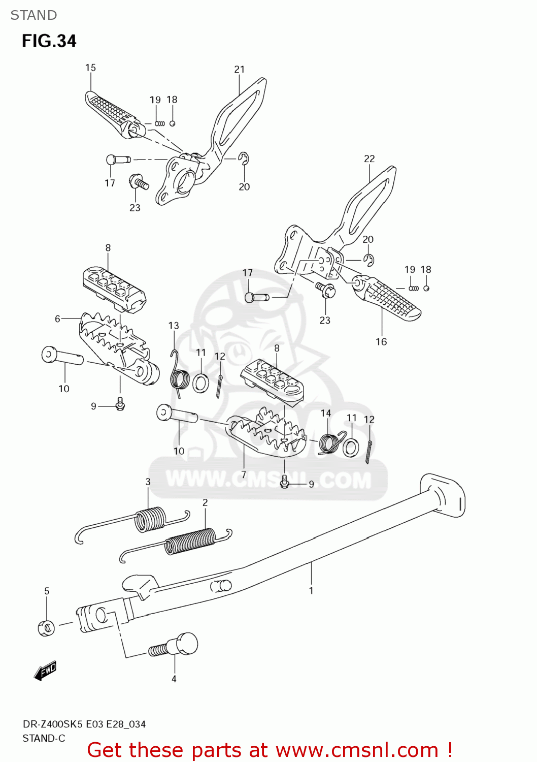 STAND DR-Z400S 2006 (K6) USA (E03) DRZ400S DR Z400S