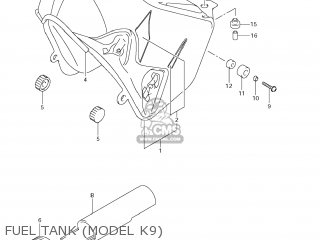 FUEL TANK (MODEL K9) - DR-Z400S 2006 (K6) USA (E03) DRZ400S DR Z400S