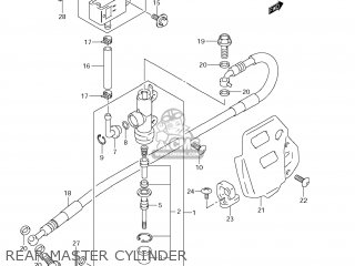 REAR MASTER CYLINDER - DR-Z400S 2006 (K6) USA (E03) DRZ400S DR Z400S