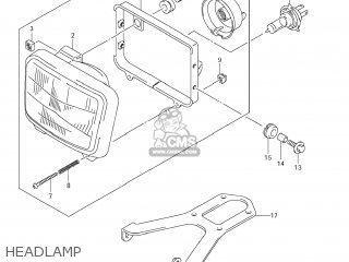 HEADLAMP - DR-Z400S 2007 (K7) USA (E03) DRZ400S DR Z400S