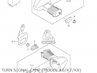 TURN SIGNAL LAMP (MODEL K6/K7/K8) - DR-Z400S 2007 (K7) USA (E03) DRZ400S DR Z400S