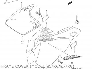 FRAME COVER (MODEL K5/K6/K7/K8) - DR-Z400S 2008 (K8) USA (E03) DRZ400S DR Z400S