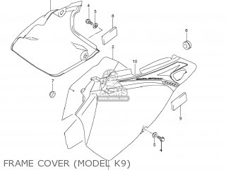 FRAME COVER (MODEL K9) - DR-Z400S 2008 (K8) USA (E03) DRZ400S DR Z400S