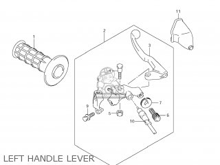 LEFT HANDLE LEVER - DR-Z400S 2009 (K9) USA (E03) DRZ400S DR Z400S