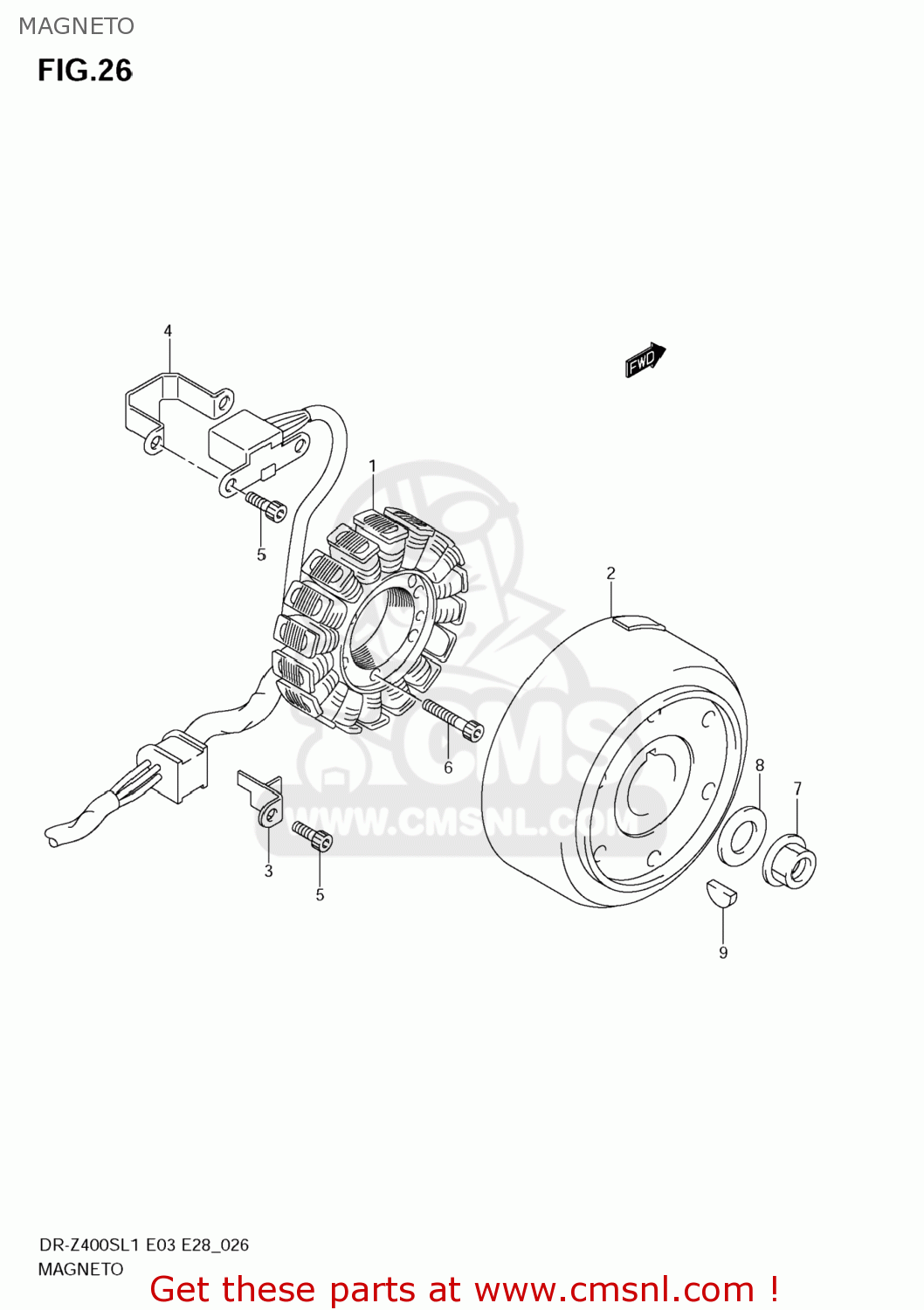 MAGNETO DR-Z400S 2011 (L1) USA (E03) DRZ400S DR Z400S