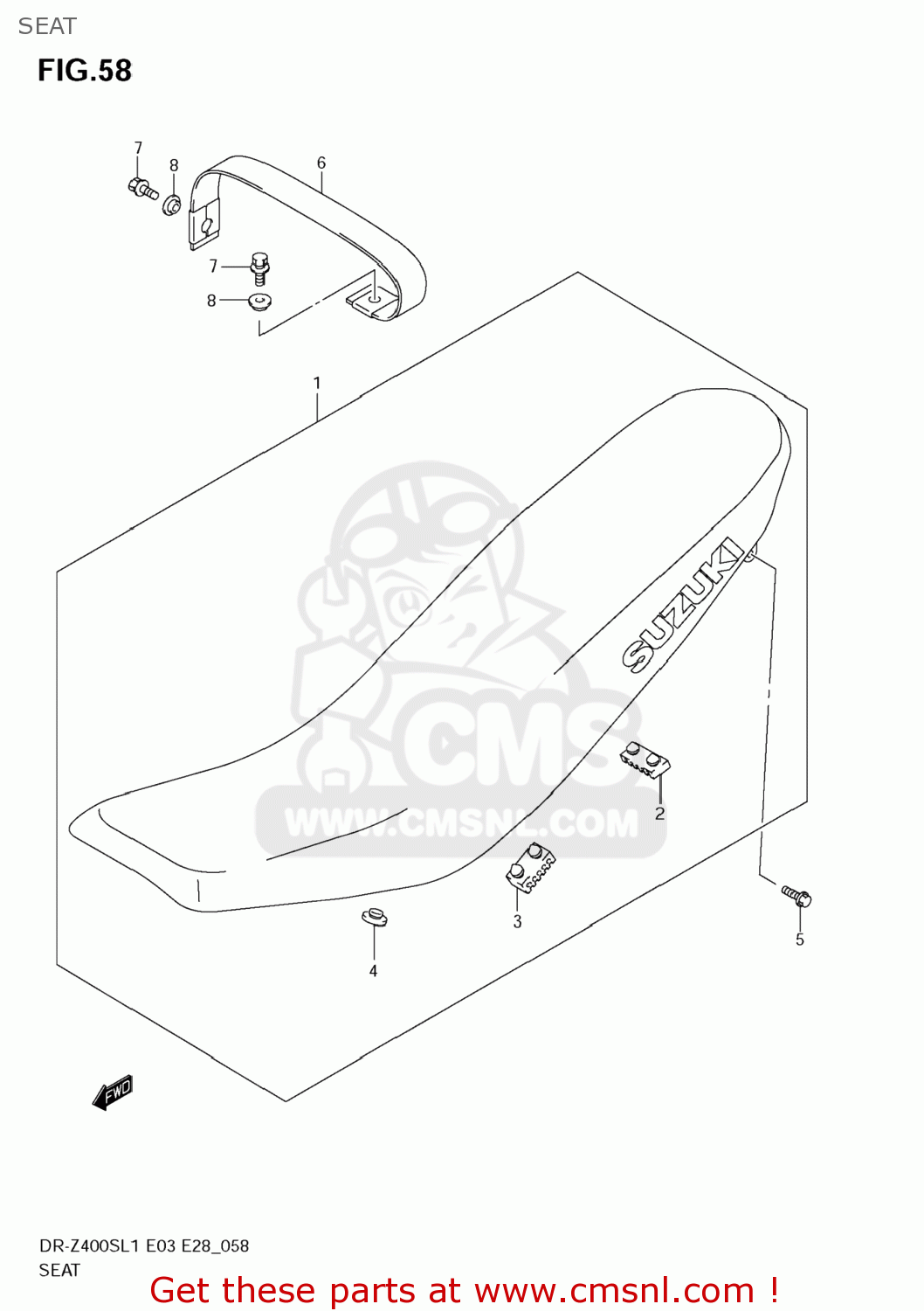 SEAT DR-Z400S 2011 (L1) USA (E03) DRZ400S DR Z400S