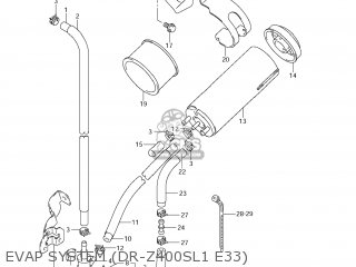 EVAP SYSTEM (DR-Z400SL1 E33) - DR-Z400S 2011 (L1) USA (E03) DRZ400S DR Z400S
