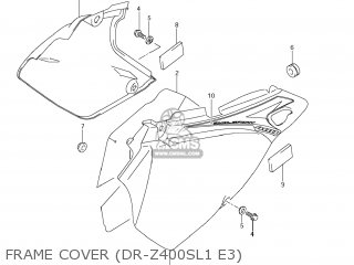 FRAME COVER (DR-Z400SL1 E3) - DR-Z400S 2011 (L1) USA (E03) DRZ400S DR Z400S