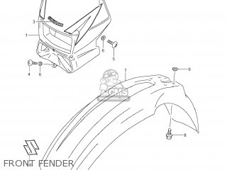 FRONT FENDER - DR-Z400S 2011 (L1) USA (E03) DRZ400S DR Z400S