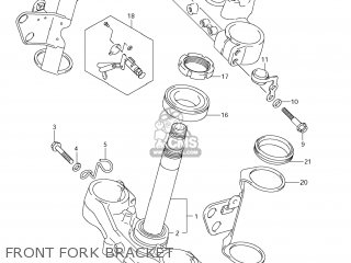 FRONT FORK BRACKET - DR-Z400S 2011 (L1) USA (E03) DRZ400S DR Z400S