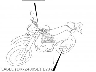 LABEL (DR-Z400SL1 E28) - DR-Z400S 2011 (L1) USA (E03) DRZ400S DR Z400S