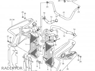 RADIATOR - DR-Z400S 2011 (L1) USA (E03) DRZ400S DR Z400S