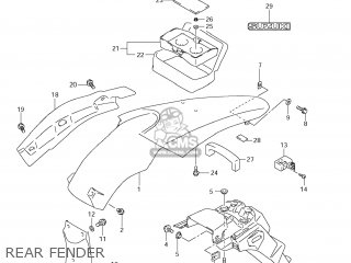 REAR FENDER - DR-Z400S 2011 (L1) USA (E03) DRZ400S DR Z400S