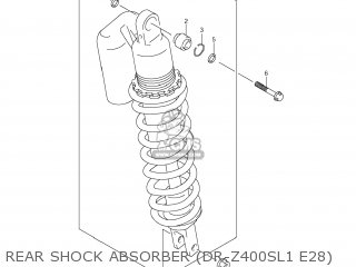 REAR SHOCK ABSORBER (DR-Z400SL1 E28) - DR-Z400S 2011 (L1) USA (E03) DRZ400S DR Z400S