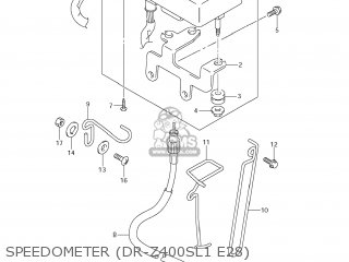 SPEEDOMETER (DR-Z400SL1 E28) - DR-Z400S 2011 (L1) USA (E03) DRZ400S DR Z400S