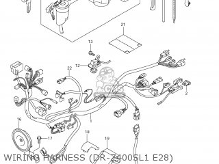 WIRING HARNESS (DR-Z400SL1 E28) - DR-Z400S 2011 (L1) USA (E03) DRZ400S DR Z400S