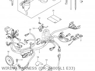 WIRING HARNESS (DR-Z400SL1 E33) - DR-Z400S 2011 (L1) USA (E03) DRZ400S DR Z400S