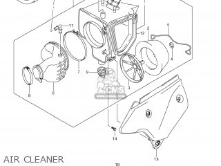 AIR CLEANER - DR-Z400S 2012 (L2) USA (E03) DRZ400S DR Z400S