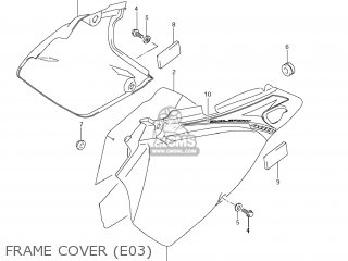 FRAME COVER (E03) - DR-Z400S 2012 (L2) USA (E03) DRZ400S DR Z400S
