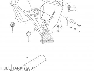 FUEL TANK (E03) - DR-Z400S 2012 (L2) USA (E03) DRZ400S DR Z400S