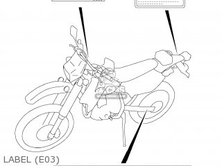 LABEL (E03) - DR-Z400S 2012 (L2) USA (E03) DRZ400S DR Z400S
