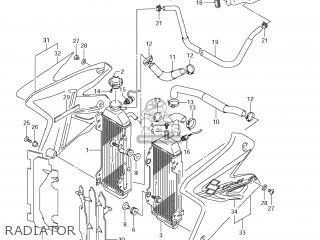 RADIATOR - DR-Z400S 2012 (L2) USA (E03) DRZ400S DR Z400S