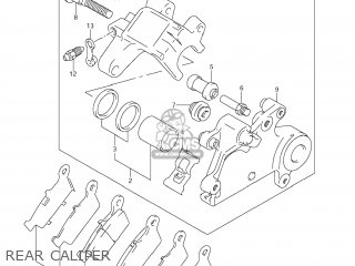 REAR CALIPER - DR-Z400S 2012 (L2) USA (E03) DRZ400S DR Z400S