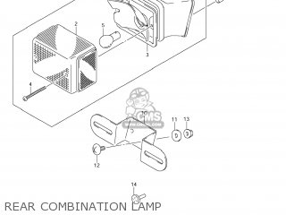 REAR COMBINATION LAMP - DR-Z400S 2012 (L2) USA (E03) DRZ400S DR Z400S