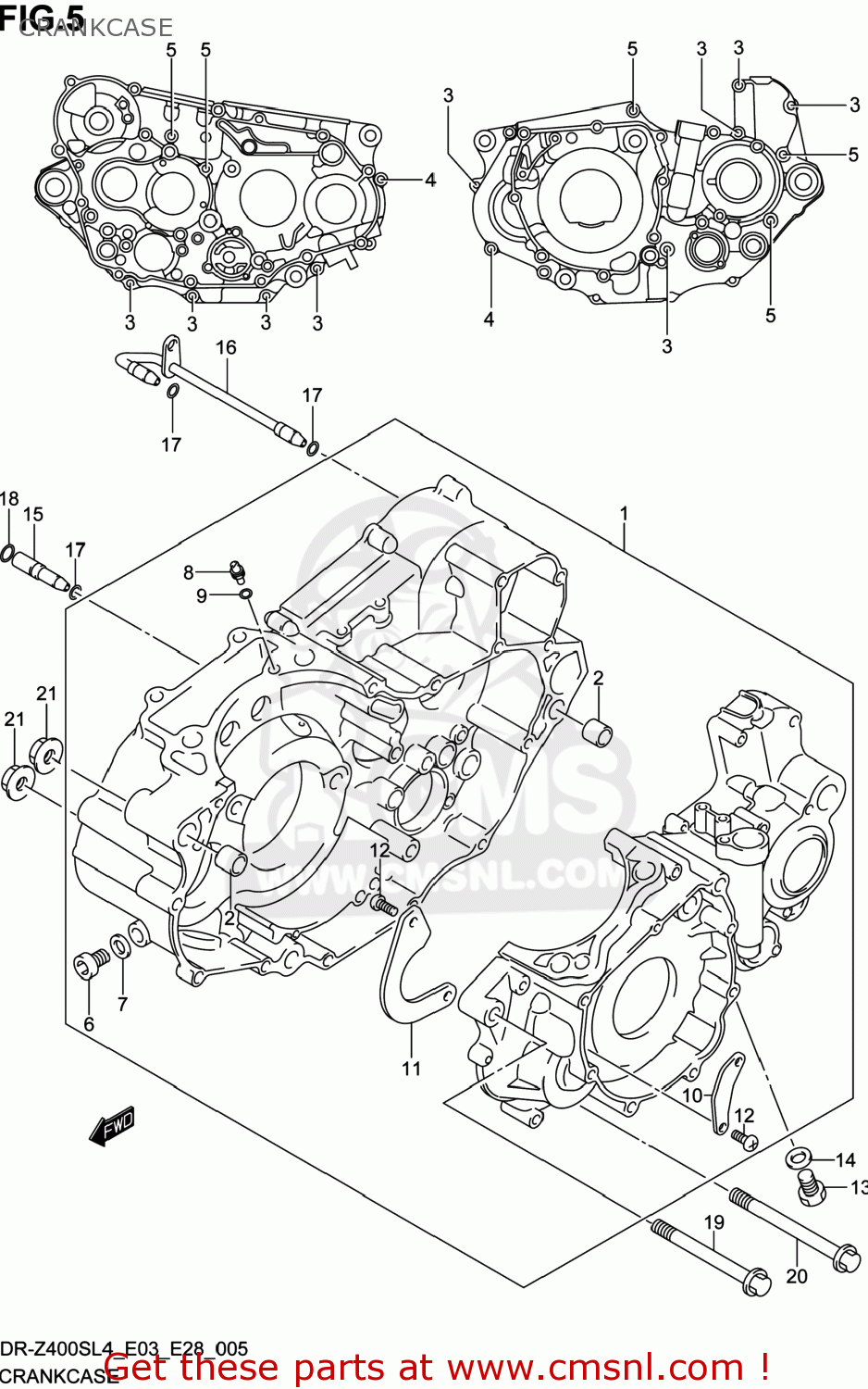 CRANKCASE DR-Z400S 2014 (L4) USA (E03) DRZ400S DR Z400S