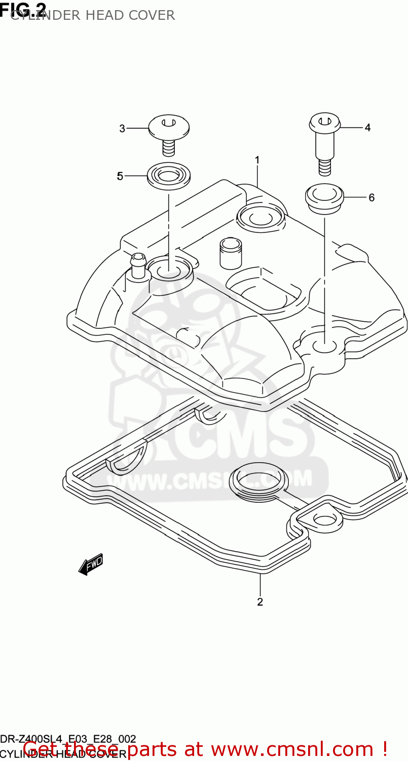 CYLINDER HEAD COVER DR-Z400S 2014 (L4) USA (E03) DRZ400S DR Z400S