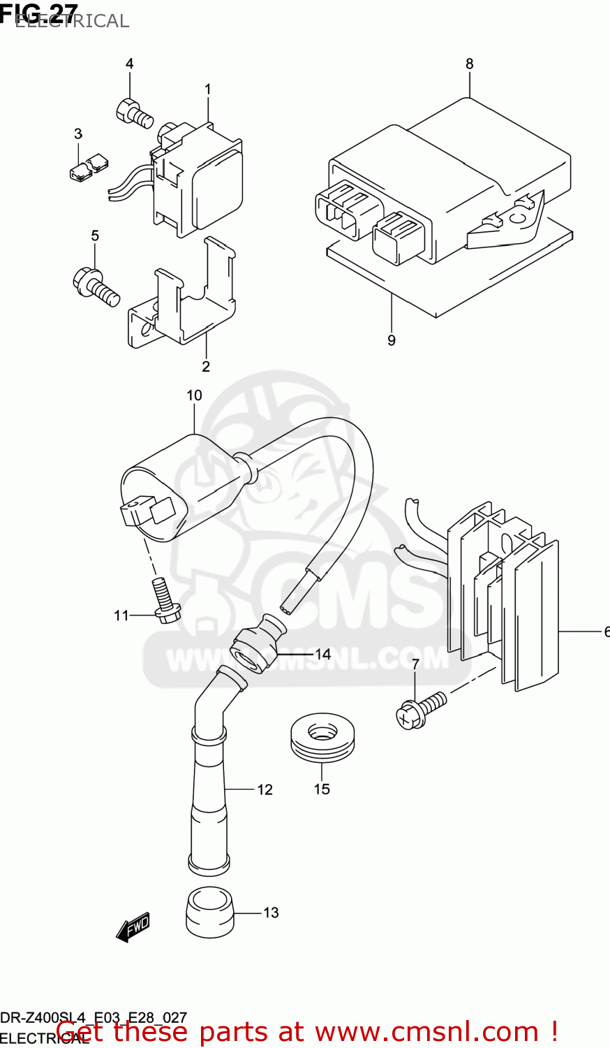 ELECTRICAL DR-Z400S 2014 (L4) USA (E03) DRZ400S DR Z400S