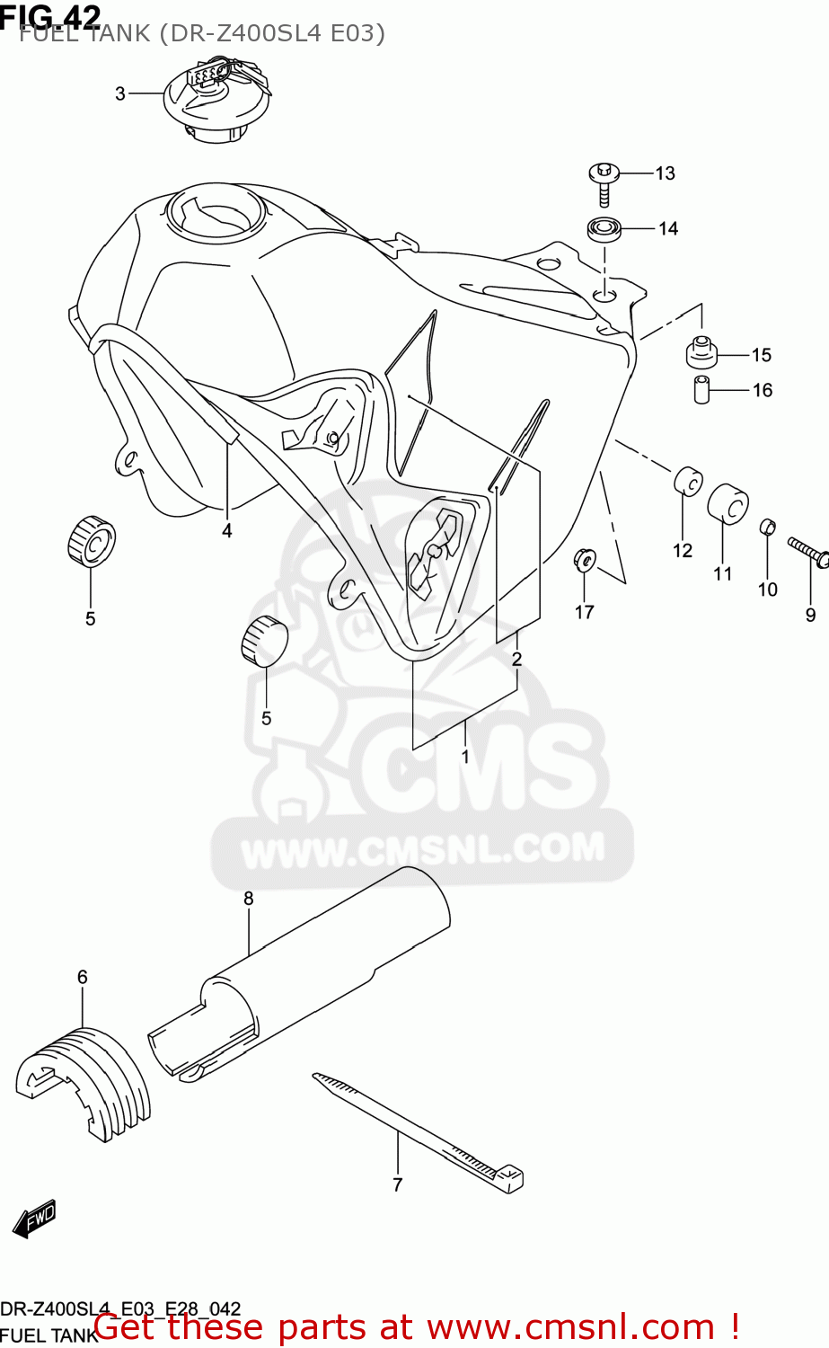 FUEL TANK (DR-Z400SL4 E03) DR-Z400S 2014 (L4) USA (E03) DRZ400S DR Z400S