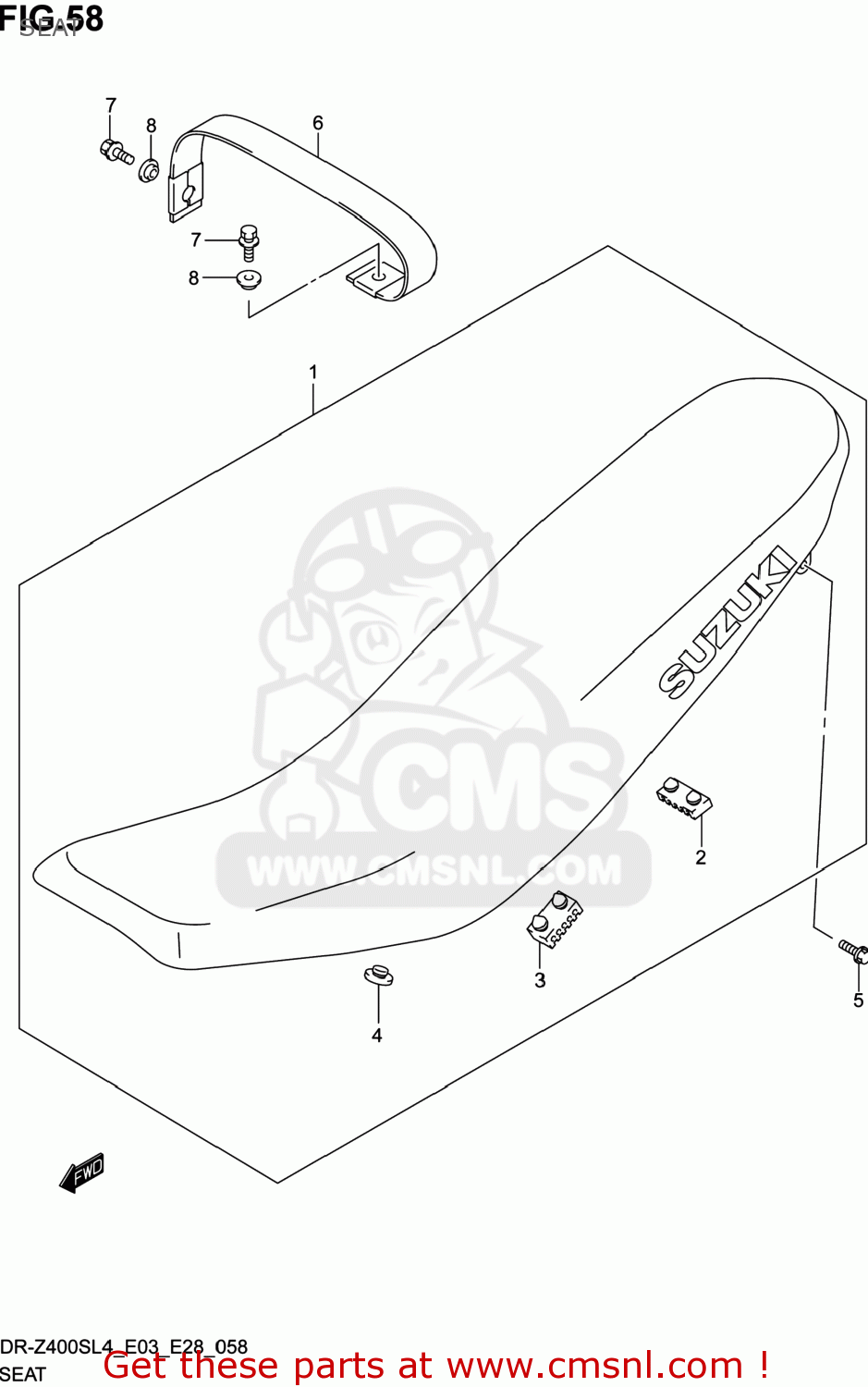 SEAT DR-Z400S 2014 (L4) USA (E03) DRZ400S DR Z400S