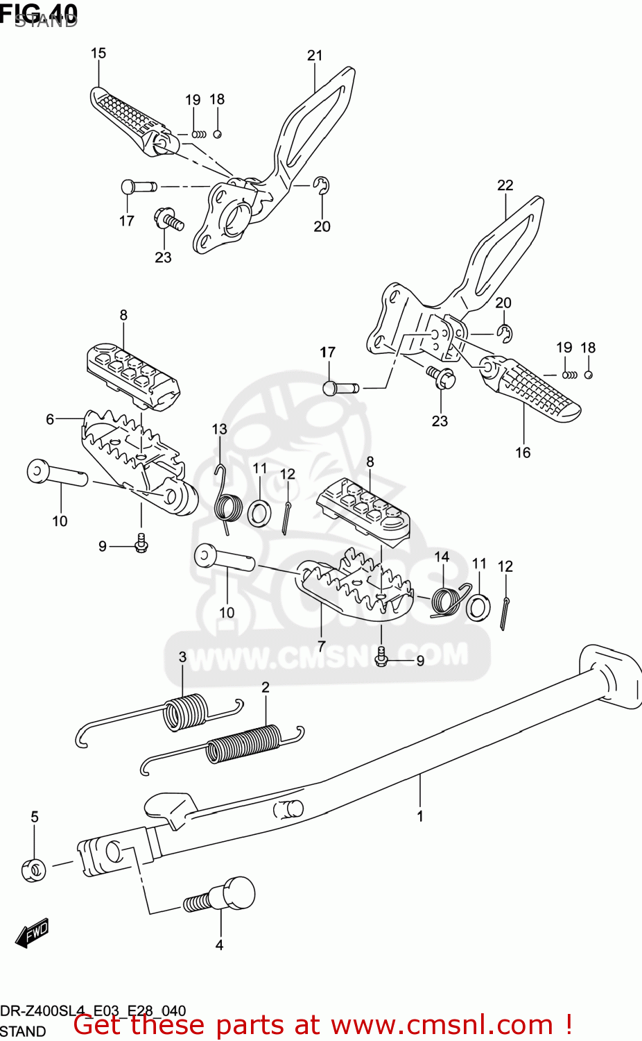 STAND DR-Z400S 2014 (L4) USA (E03) DRZ400S DR Z400S