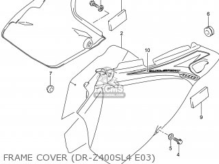 FRAME COVER (DR-Z400SL4 E03) - DR-Z400S 2014 (L4) USA (E03) DRZ400S DR Z400S