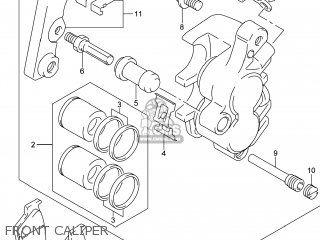 FRONT CALIPER - DR-Z400S 2014 (L4) USA (E03) DRZ400S DR Z400S