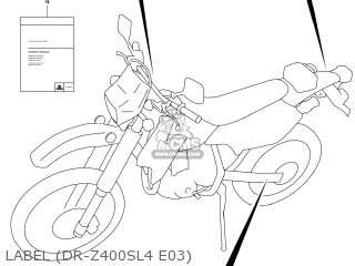 LABEL (DR-Z400SL4 E03) - DR-Z400S 2014 (L4) USA (E03) DRZ400S DR Z400S
