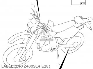LABEL (DR-Z400SL4 E28) - DR-Z400S 2014 (L4) USA (E03) DRZ400S DR Z400S