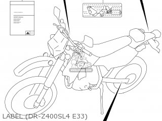 LABEL (DR-Z400SL4 E33) - DR-Z400S 2014 (L4) USA (E03) DRZ400S DR Z400S