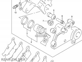 REAR CALIPER - DR-Z400S 2014 (L4) USA (E03) DRZ400S DR Z400S