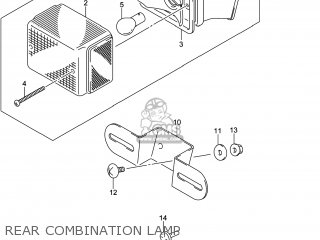 REAR COMBINATION LAMP - DR-Z400S 2014 (L4) USA (E03) DRZ400S DR Z400S
