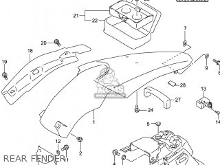 REAR FENDER - DR-Z400S 2014 (L4) USA (E03) DRZ400S DR Z400S