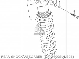 REAR SHOCK ABSORBER (DR-Z400SL4 E28) - DR-Z400S 2014 (L4) USA (E03) DRZ400S DR Z400S